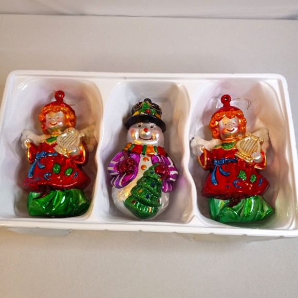 Vintage Large 7" Plastic Christmas Ornaments. - Picture 1 of 10